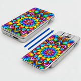 Fonctionnement du capot coulissant du briquet USB mandala : fermé pour protéger, ouvert pour l'allumage