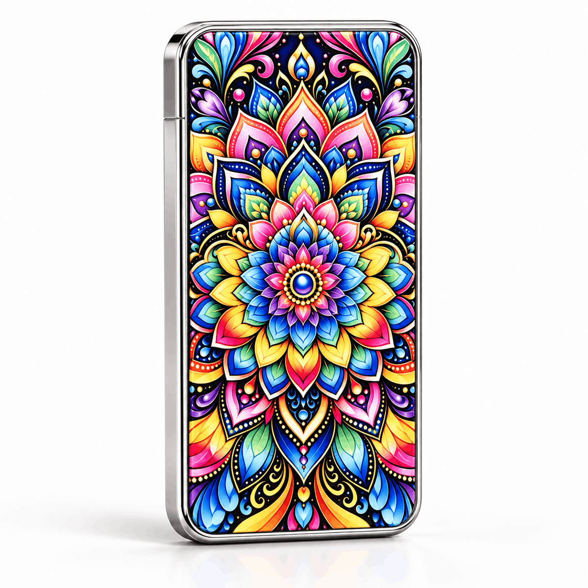 Il s'Appelle Revient : Briquet Électrique sans Flamme au Mandala Coloré, en Coffret Noir Sublimation Store