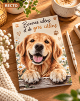 Bonnes Idées et Gros Câlins : Cahier A5 Chien et Chat à Couverture Illustrée Sublimation Store