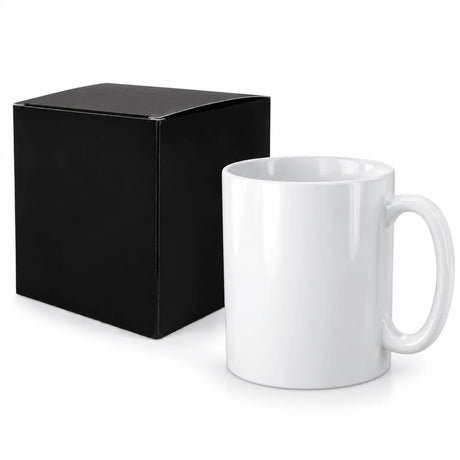 Coffret cadeau noir et mug blanc