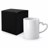 Coffret cadeau noir et mug cœur