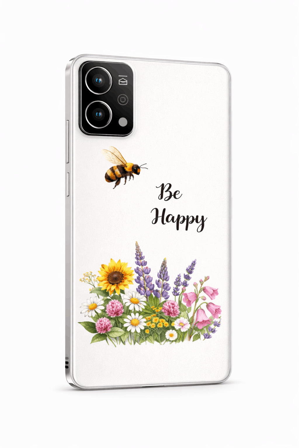 Coque Téléphone Be Happy – Abeille Florale Colorée Sublimation Store