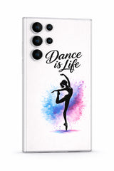 coque telephone dance is life danseuse aquarelle samsung