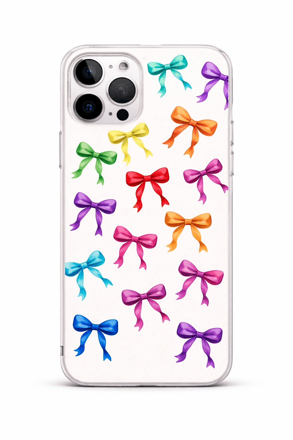 coque telephone noeuds colores rubans multicolores iphone