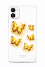 coque telephone papillons dores eclat lumineux honor