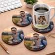 Dessous de verre personnalisé photo en bois & liège – Rond 9 cm (sublimation HD) Sublimation Store