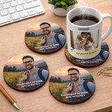 Dessous de verre personnalisé photo en bois & liège – Rond 9 cm (sublimation HD) Sublimation Store