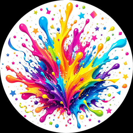 grip coque téléphone explosion de couleurs paint splash multicolore sublimation