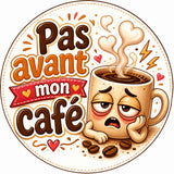 grip coque téléphone pas avant mon café design tasse cartoon humoristique sublimation