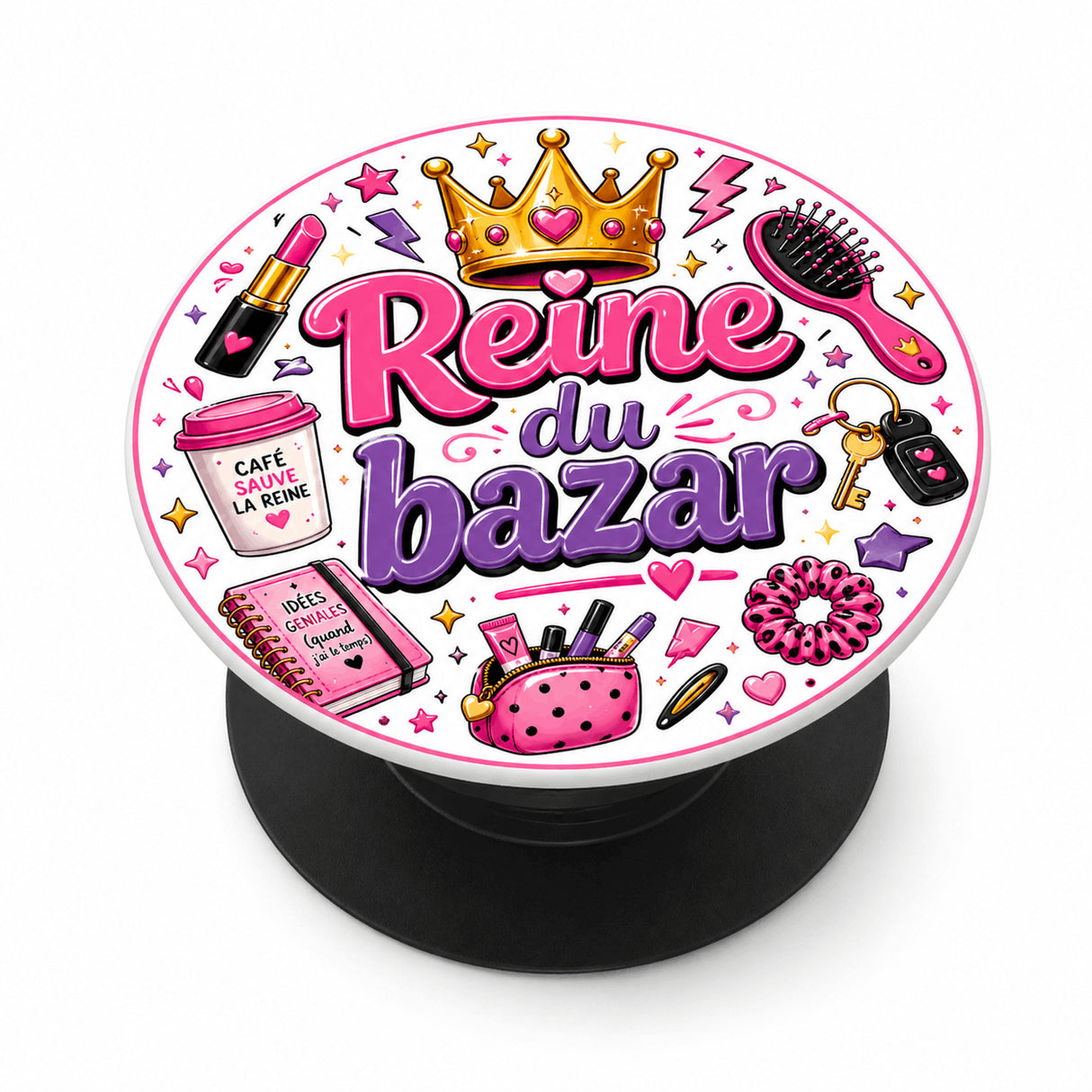 grip coque téléphone reine du bazar sublimation haute définition vue produit