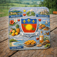 magnet guadeloupe pose sur table ile tropicale 6x6 cm