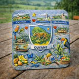 magnet guyane pose sur table region amazonienne 6x6 cm