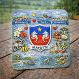 magnet mayotte pose sur table ile tropicale 6x6 cm