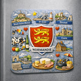 magnet normandie sur refrigerateur region nord ouest 6x6 cm