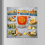 Magnet Occitanie – Décoration Réfrigérateur Région Sud 6 x 6 cm Sublimation Store