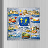 Magnet Pays de la Loire – Décoration Réfrigérateur Région Ouest 6 x 6 cm Sublimation Store