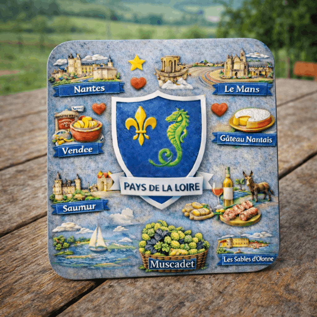 Magnet Pays de la Loire – Décoration Réfrigérateur Région Ouest 6 x 6 cm Sublimation Store