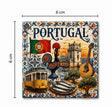 Magnet Portugal 6x6 cm en bois avec règle de mesure