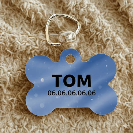 Médaille Chien Personnalisée en Aluminium - Forme d'Os (3 Couleurs au choix) Sublimation Store