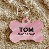 Médaille Chien Personnalisée en Aluminium - Forme d'Os (3 Couleurs au choix) Sublimation Store