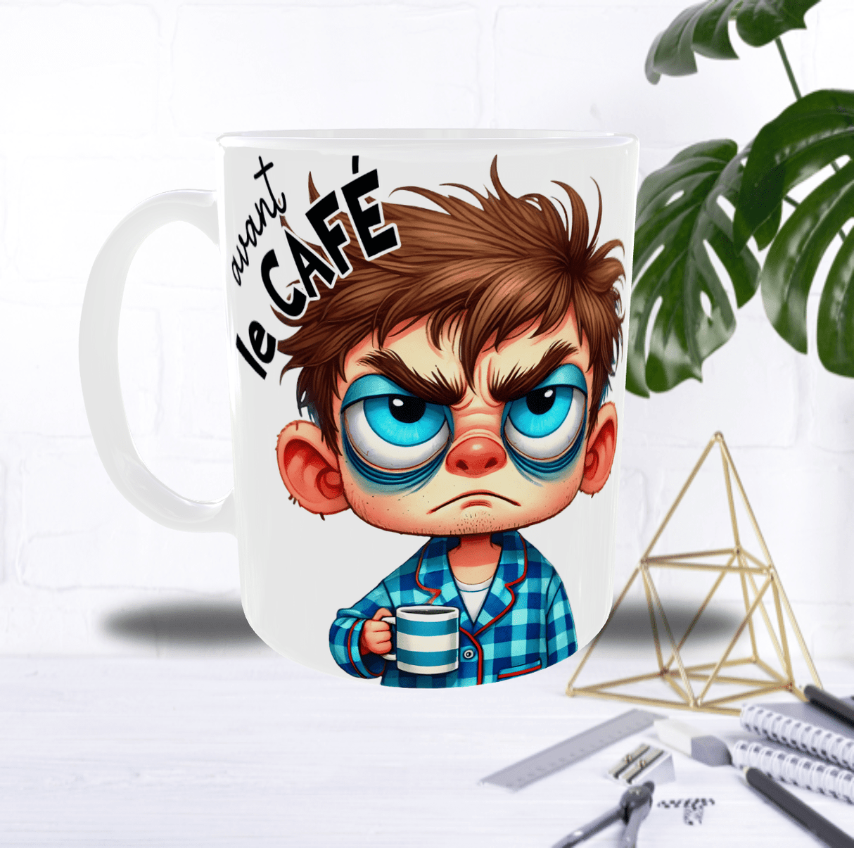 Mug “Avant / Après Café” – Jeune Homme – Recto/Verso