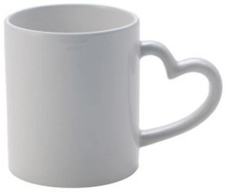 Mug blanc anse cœur
