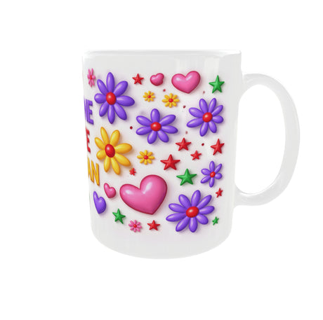 mug bonne fete maman design colore tasse cadeau vue anse droite
