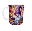 mug gnome fleuri colore design floral fantaisie vue anse gauche