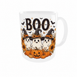 Mug Halloween BOO fantômes citrouilles tournesols, vue droite