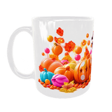 Mug Halloween Personnalisé Prénom – Fantôme Gourmand et Citrouilles Bonbon 11 oz Sublimation Store