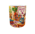 Mug lecture silence je lis vue de face