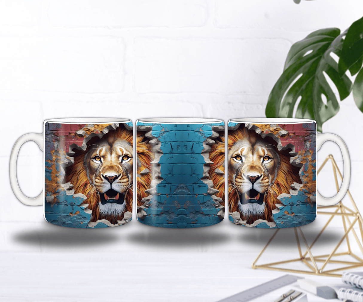 Mug “Lion Brise-Mur” – Puissant, sauvage… et terriblement charismatique