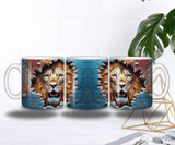 Mug “Lion Brise-Mur” – Puissant, sauvage… et terriblement charismatique