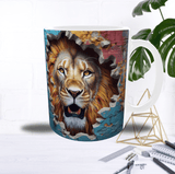 Mug “Lion Brise-Mur” – Puissant, sauvage… et terriblement charismatique