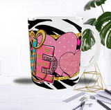 Mug Love Saint-Valentin – Cœurs Roses & Mot “LOVE” Glitter (Sublimation)