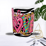 Mug Love Saint-Valentin – Cœurs Roses & Mot “LOVE” Glitter (Sublimation)