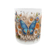 Mug Maman Fleurs et Papillon – Cadeau Fête des Mères 325 ml Sublimation Store