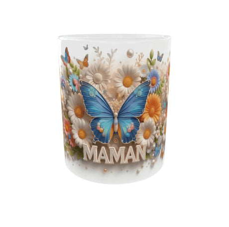 Mug Maman Fleurs et Papillon – Cadeau Fête des Mères 325 ml Sublimation Store