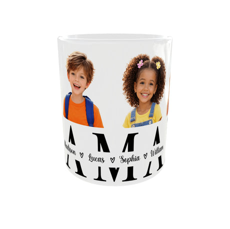 mug maman personnalise photos enfants design maman vue face