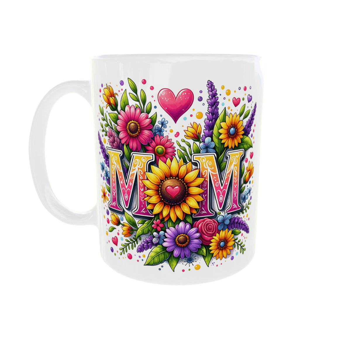 Mug MOM Fleurs Colorées – Cadeau Fête des Mères 325 ml Sublimation Store