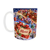 Ton Prénom sur le Cadeau du Père Noël : Mug Personnalisé Traîneau et Rennes Magiques Sublimation Store