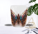 Mug Papillon Floréal – Papillon Éclatant Composé de Fleurs et d’Ailes Colorées