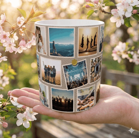 Mug personnalisé 12 photos – Montage souvenirs (sublimation HD) Sublimation Store