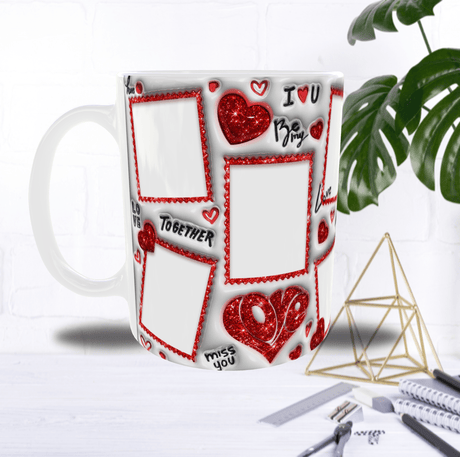 Mug Personnalisé Saint-Valentin – Collage Love 10 Photos