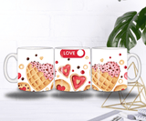 Mug Saint-Valentin “Love Gourmand” – Gâteaux Cœur & Douceur Sucrée