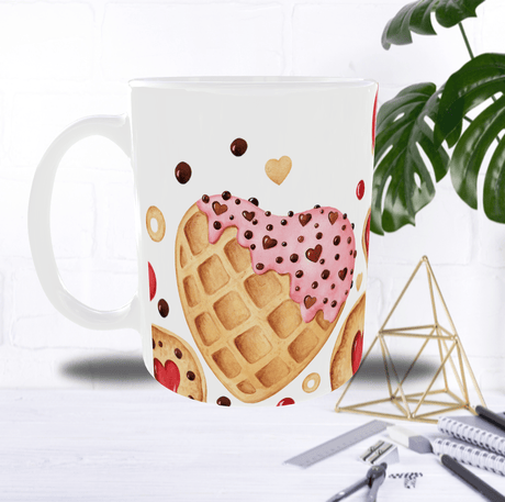 Mug Saint-Valentin “Love Gourmand” – Gâteaux Cœur & Douceur Sucrée