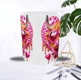 Mug Saint-Valentin Vache Rose – Lunettes Cœur & Humour Love (Sublimation)