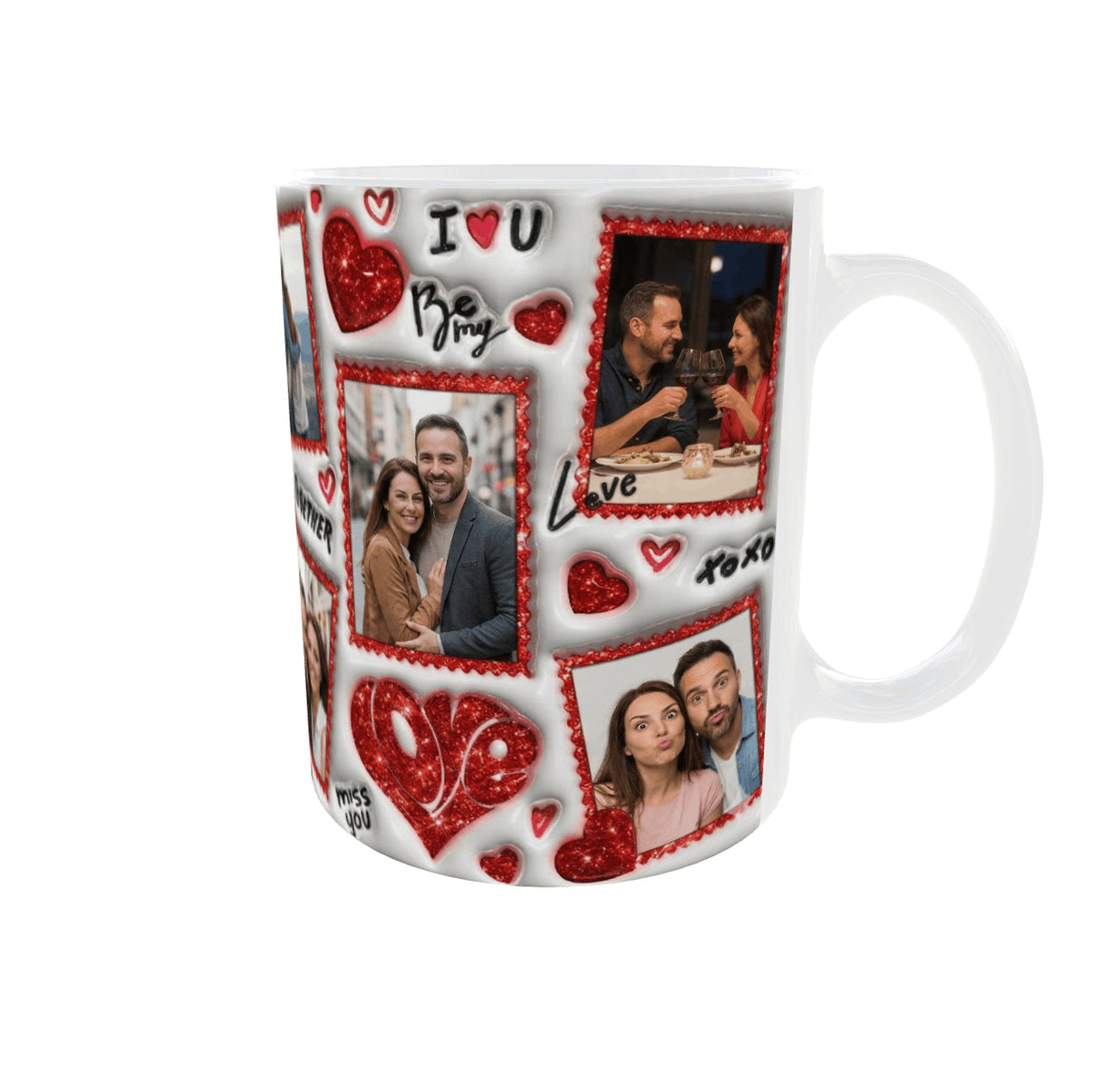 Mug personnalisé Saint-Valentin 10 photos – 11 oz / 325 ml Sublimation Store