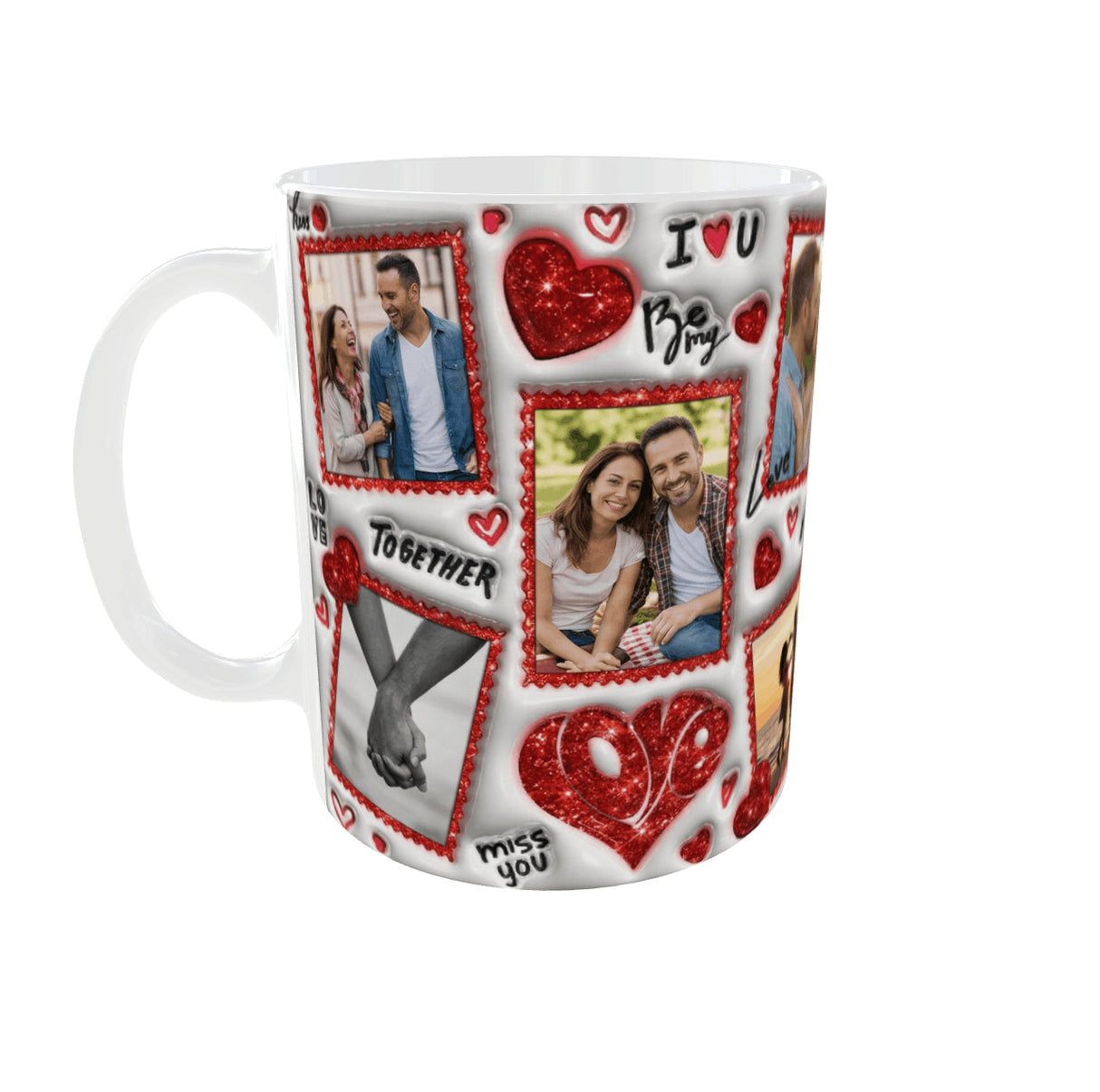 Mug personnalisé Saint-Valentin 10 photos – 11 oz / 325 ml Sublimation Store