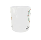 Mug personnalisé initiale & prénom – Couronne florale (cadeau femme) Sublimation Store - Vue de face